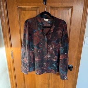 Poetry silk floral blouse sz 12